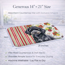 Load image into Gallery viewer, Toy Black Poodle Vegetables Dish Drying Mat