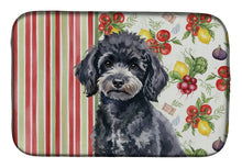 Load image into Gallery viewer, Toy Black Poodle Vegetables Dish Drying Mat