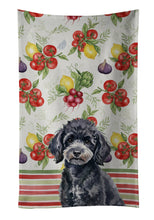 Load image into Gallery viewer, Toy Black Poodle Vegetables Kitchen Towel