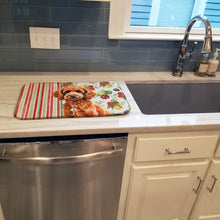 Load image into Gallery viewer, Toy Red Poodle Vegetables Dish Drying Mat