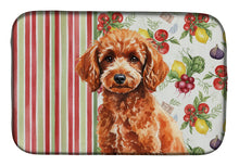Load image into Gallery viewer, Toy Red Poodle Vegetables Dish Drying Mat