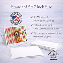 Load image into Gallery viewer, Toy Red Poodle Vegetables Greeting Cards Pack of 8