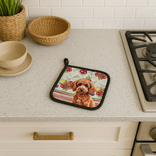 Load image into Gallery viewer, Toy Red Poodle Vegetables Pair of Pot Holders