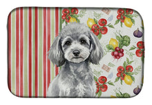 Load image into Gallery viewer, Toy Silver Poodle Vegetables Dish Drying Mat