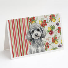 Load image into Gallery viewer, Toy Silver Poodle Vegetables Greeting Cards Pack of 8