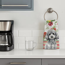 Load image into Gallery viewer, Toy Silver Poodle Vegetables Kitchen Towel