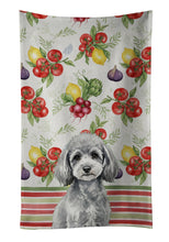 Load image into Gallery viewer, Toy Silver Poodle Vegetables Kitchen Towel