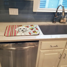 Load image into Gallery viewer, Toy White Poodle Vegetables Dish Drying Mat