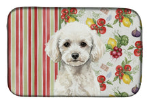 Load image into Gallery viewer, Toy White Poodle Vegetables Dish Drying Mat