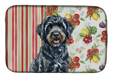 Load image into Gallery viewer, Black Portuguese Water Dog Vegetables Dish Drying Mat