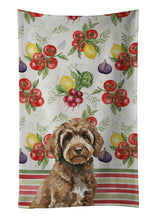 Load image into Gallery viewer, Brown Portuguese Water Dog Vegetables Kitchen Towel
