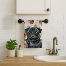 Load image into Gallery viewer, Black Pug Vegetables Kitchen Towel