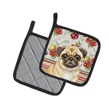Load image into Gallery viewer, Fawn Pug Vegetables Pair of Pot Holders