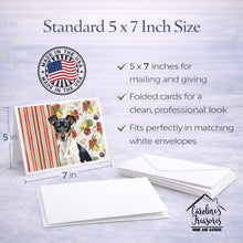 Load image into Gallery viewer, Black and White Rat Terrier Vegetables Greeting Cards Pack of 8