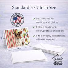 Load image into Gallery viewer, Chocolate and White Rat Terrier Vegetables Greeting Cards Pack of 8