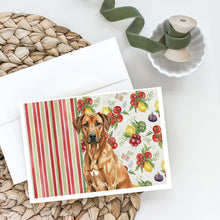 Load image into Gallery viewer, Rhodesian Ridgeback Vegetables Greeting Cards Pack of 8