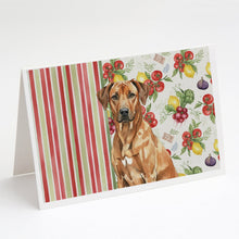 Load image into Gallery viewer, Rhodesian Ridgeback Vegetables Greeting Cards Pack of 8