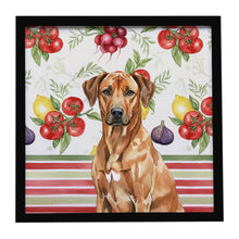 Load image into Gallery viewer, Rhodesian Ridgeback Vegetables Framed Metal Print