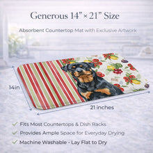 Load image into Gallery viewer, Rottweiler Vegetables Dish Drying Mat