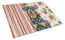 Load image into Gallery viewer, Rottweiler Vegetables Glass Cutting Board