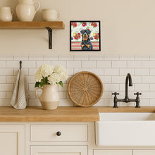 Load image into Gallery viewer, Rottweiler Vegetables Framed Metal Print