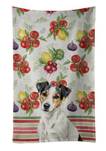 Load image into Gallery viewer, White with Black Markings Russell Terrier Vegetables Kitchen Towel