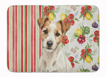 Load image into Gallery viewer, White with Tan Markings Russell Terrier Vegetables Memory Foam Kitchen Mat