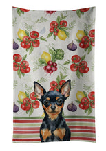 Load image into Gallery viewer, Black and Tan Russian Toy Vegetables Kitchen Towel