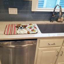 Load image into Gallery viewer, Brindle and White Saint Bernard Vegetables Dish Drying Mat