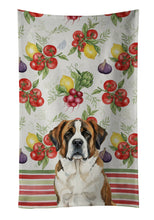 Load image into Gallery viewer, Brindle and White Saint Bernard Vegetables Kitchen Towel
