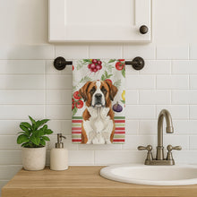 Load image into Gallery viewer, Brown and White Saint Bernard Vegetables Kitchen Towel