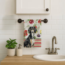 Load image into Gallery viewer, Black and Tan Saluki Vegetables Kitchen Towel