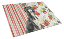 Load image into Gallery viewer, Black and Tan Saluki Vegetables Glass Cutting Board