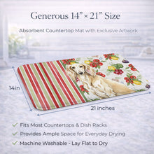 Load image into Gallery viewer, Cream Saluki Vegetables Dish Drying Mat