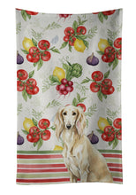 Load image into Gallery viewer, Cream Saluki Vegetables Kitchen Towel