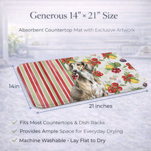 Load image into Gallery viewer, Grizzle Saluki Vegetables Dish Drying Mat
