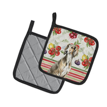 Load image into Gallery viewer, Grizzle Saluki Vegetables Pair of Pot Holders