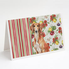 Load image into Gallery viewer, Red Saluki Vegetables Greeting Cards Pack of 8