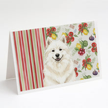 Load image into Gallery viewer, Cream Samoyed Vegetables Greeting Cards Pack of 8