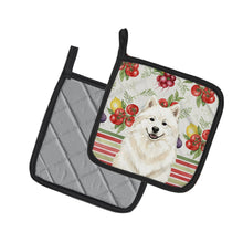Load image into Gallery viewer, Cream Samoyed Vegetables Pair of Pot Holders