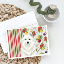 Load image into Gallery viewer, White Samoyed Vegetables Greeting Cards Pack of 8
