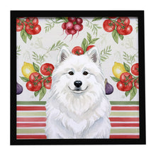 Load image into Gallery viewer, White Samoyed Vegetables Framed Metal Print