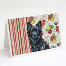 Load image into Gallery viewer, Schipperke Vegetables Greeting Cards Pack of 8