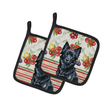 Load image into Gallery viewer, Schipperke Vegetables Pair of Pot Holders