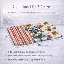Load image into Gallery viewer, Schnauzer Vegetables Dish Drying Mat