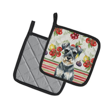 Load image into Gallery viewer, Schnauzer Vegetables Pair of Pot Holders