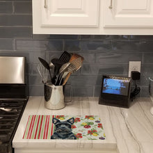 Load image into Gallery viewer, Scottish Terrier Vegetables Glass Cutting Board