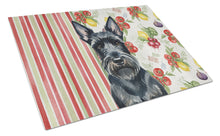 Load image into Gallery viewer, Scottish Terrier Vegetables Glass Cutting Board