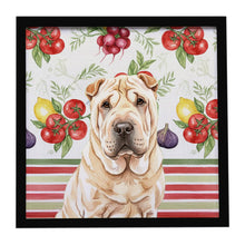 Load image into Gallery viewer, Shar Pei Vegetables Framed Metal Print