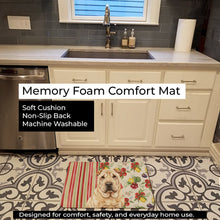 Load image into Gallery viewer, Shar Pei Vegetables Memory Foam Kitchen Mat